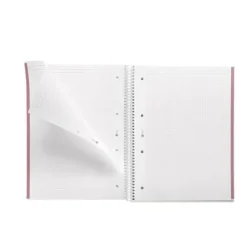 NOTEBOOK MIQUELRIUS - Cahier à spirale A4 (21x29,7 cm) - 160 pages - petits carreaux (5x5) - rose poudré