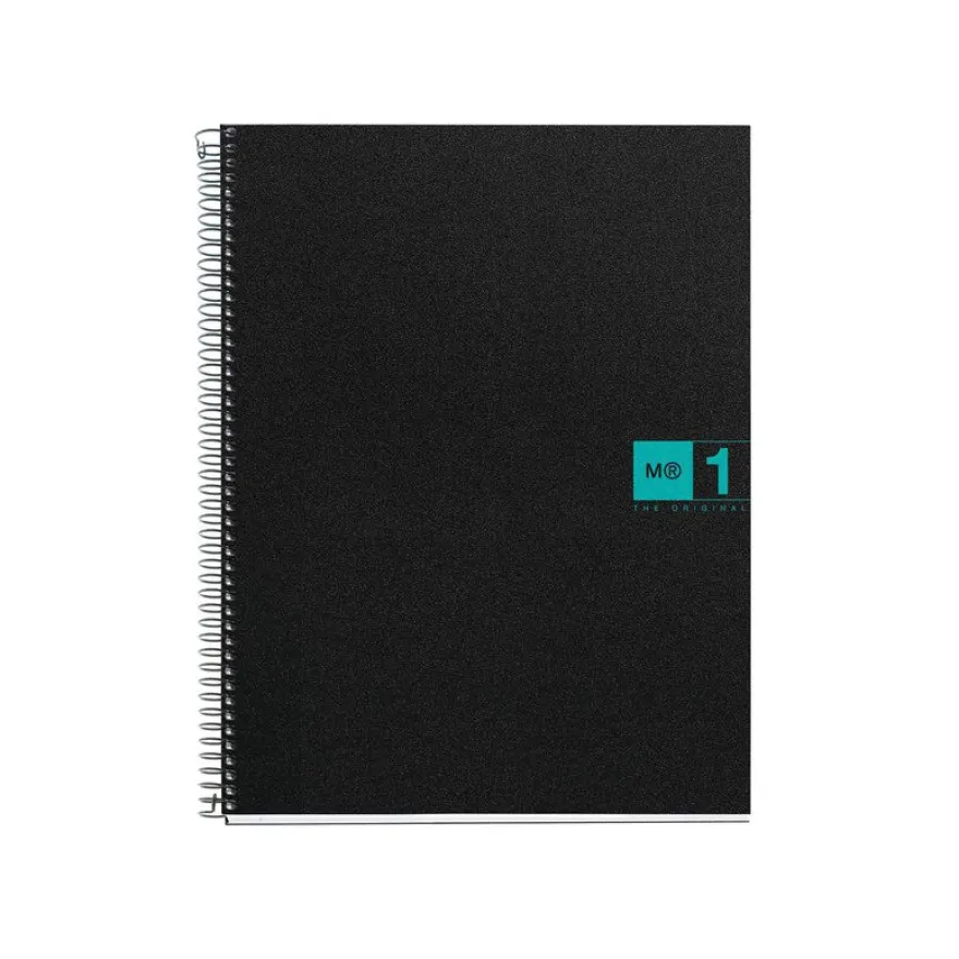 Notebook The Original, Couverture souple, A5, quadrillage 5x5 mm, 80 feuilles de 1 couleur, Miquelrius, Turquoise.