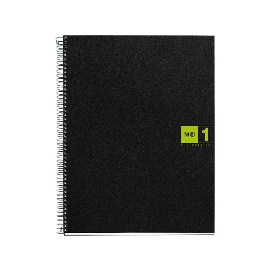 Notebook The Original, Couverture souple, A5, quadrillage 5x5 mm, 80 feuilles de 1 couleur, Miquelrius, Vert.