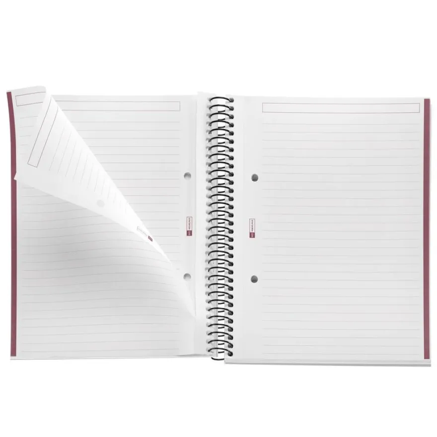 Notebook The Original, Couverture rigide, A5, lignes horizontales, 80 feuilles de 1 couleur, Miquelrius, Sable.