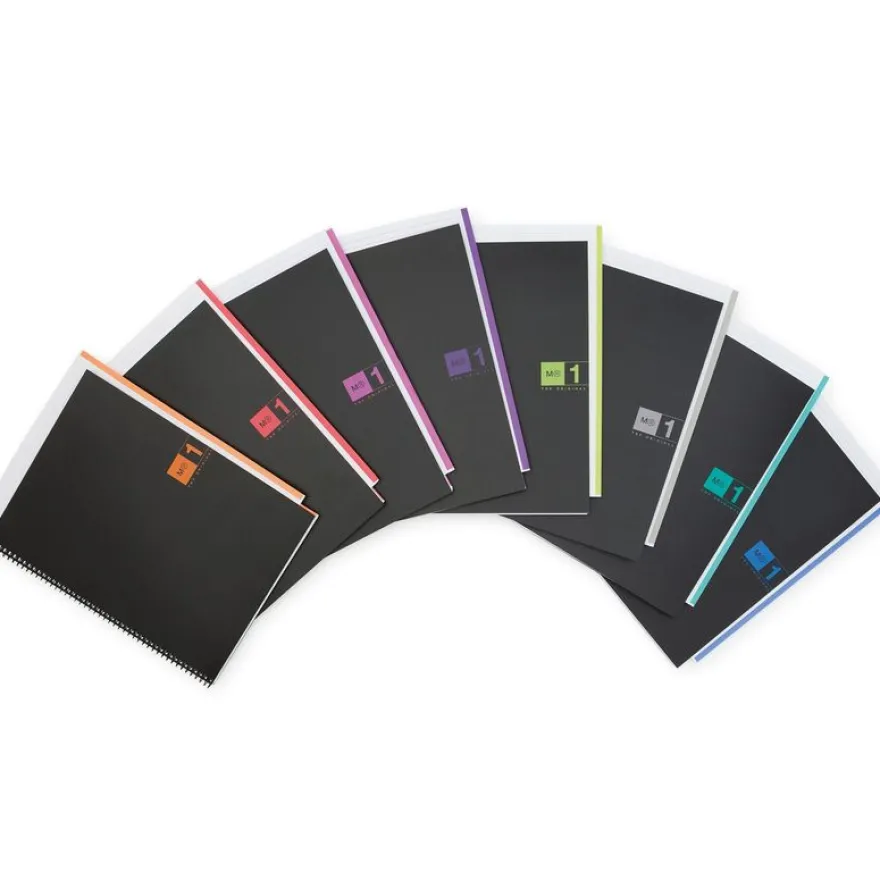 Notebook The Original, Couverture souple, A5, quadrillage 5x5 mm, 80 feuilles de 1 couleur, Miquelrius, Gris.