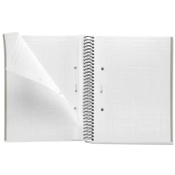 Notebook The Original, Couverture souple, A5, quadrillage 5x5 mm, 80 feuilles de 1 couleur, Miquelrius, Gris.