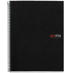 Notebook The Original, Couverture souple, A4, quadrillage 5x5 mm, 140 feuilles de 4 couleurs, Miquelrius, Noir.
