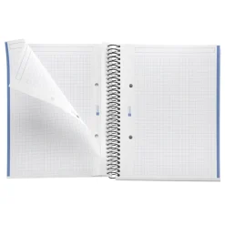 Notebook The Original, Couverture souple, A5, quadrillage 5x5 mm, 80 feuilles de 1 couleur, Miquelrius, Bleu.