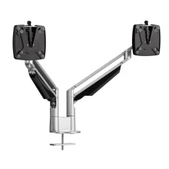 Novus Clu Duo - Support pour écran avec fixation de table - argent / anthracite