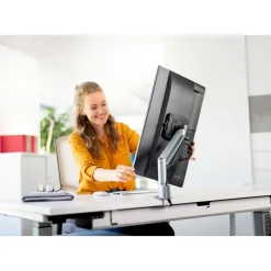 Novus Clu I - Support de table pour moniteur jusqu'à 283mm - argent / anthracite