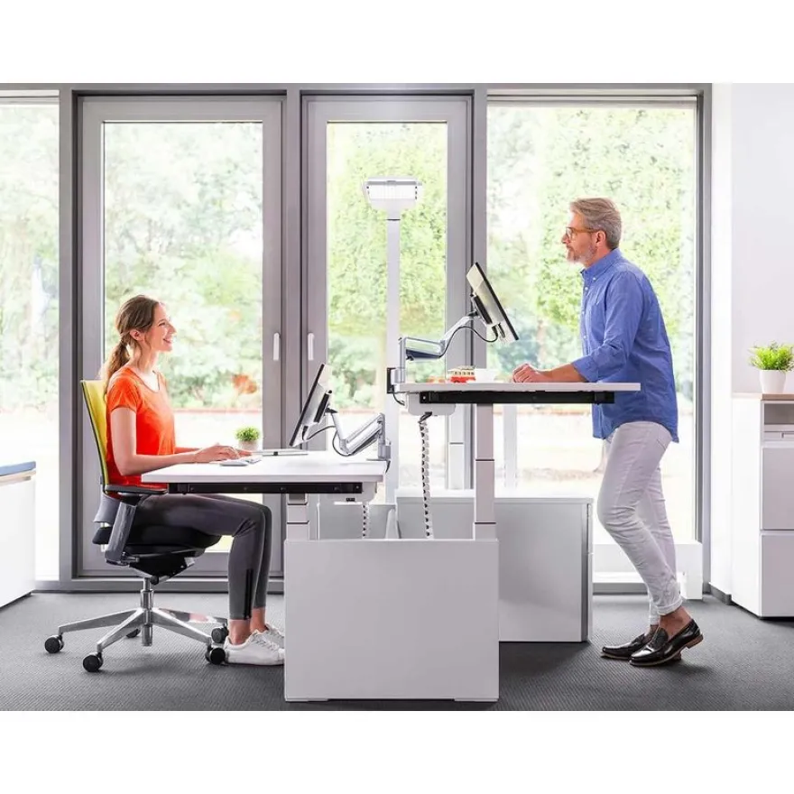Novus Clu II - Support de table pour moniteur jusqu'à 433mm - argent / anthracite