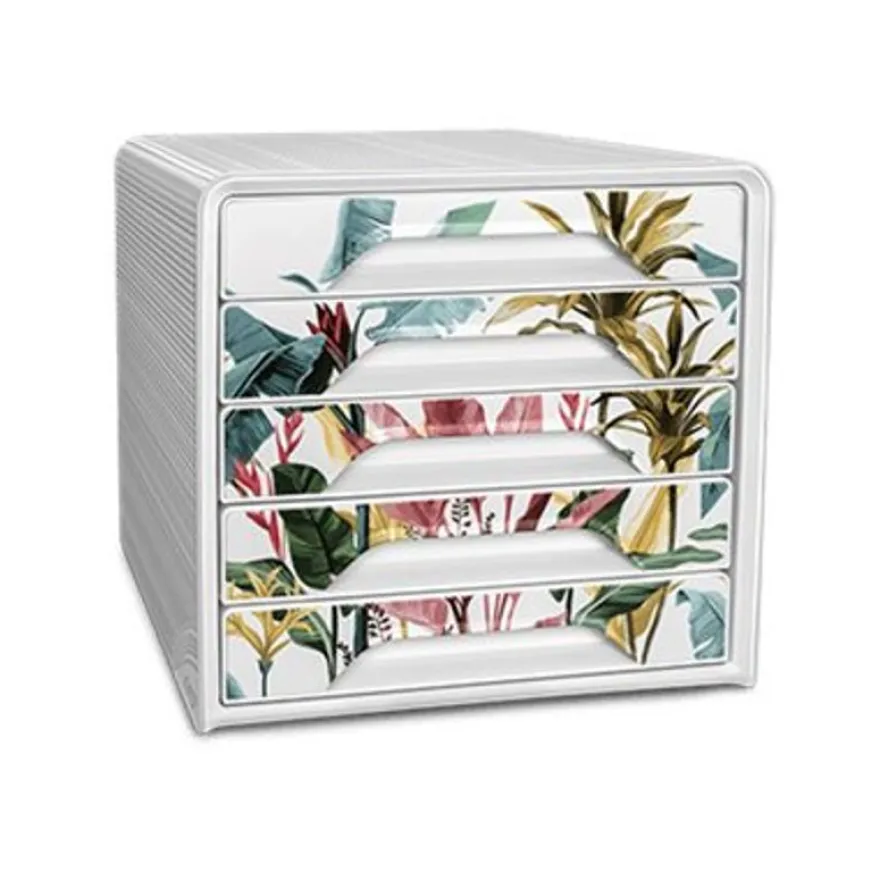 Nuance by CEP - Module de classement 5 tiroirs - blanc/tropical