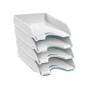 Nuance by CEP Soft - Pack de 4 corbeilles à courrier blanc