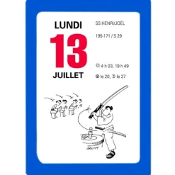 Oberthur - Bloc éphéméride humoristique - 6 x 9 cm - bleu