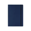 Oberthur - Cahier de notes - reliure cousue - A5 (148 x 210 mm) - 100 feuilles / 200 pages - papier ivoire - doublé - couverture marine - synthétique