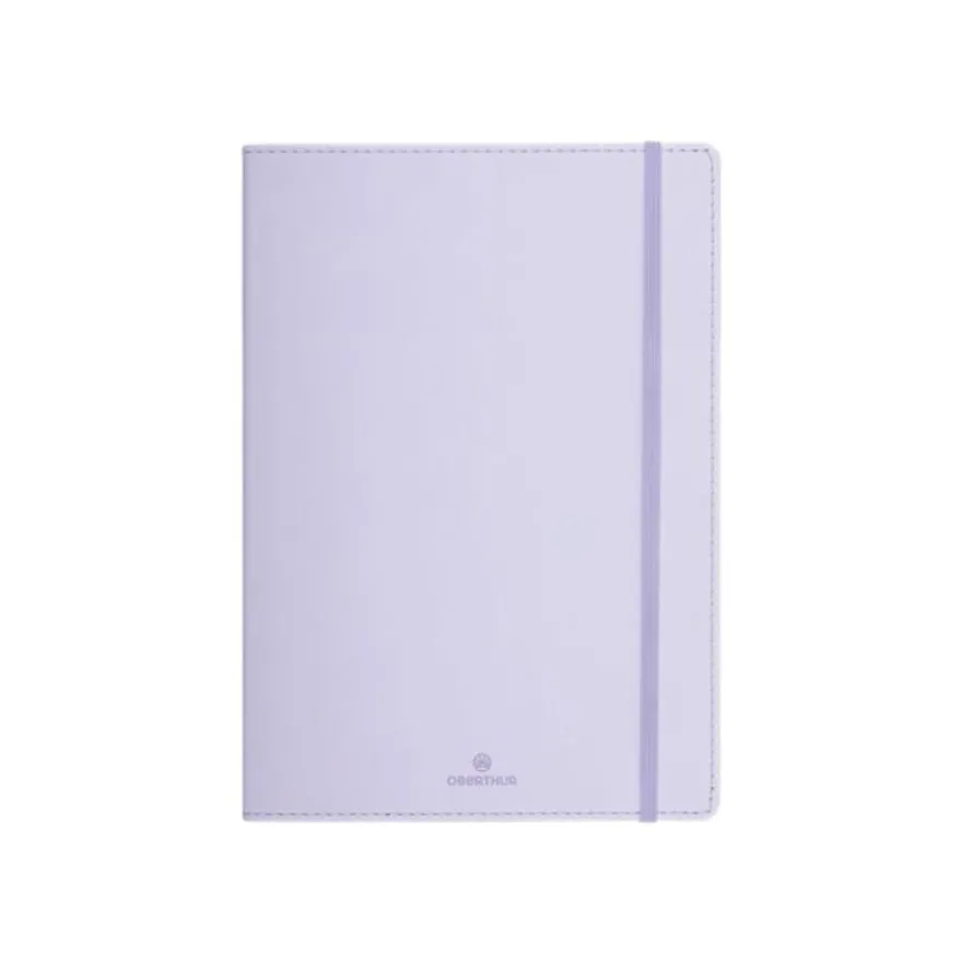 Oberthur - Cahier de notes - reliure piquée - A5 (148 x 210 mm) - 100 feuilles / 200 pages - papier ivoire - doublé