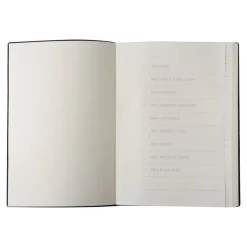 Oberthur - Carnet de notes en cuir - à élastiques A6 - noir