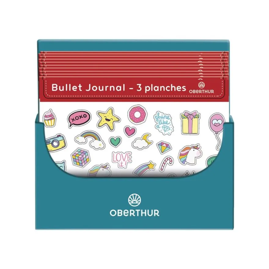 Oberthur - Mini planches de gommettes pour bullet journal