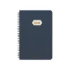 Oberthur Bali - Cahier de notes - reliure à anneaux métalliques - B6 (125 x 176 mm) - 100 feuilles / 200 pages - papier ivoire - doublé - couverture marine