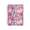 Oberthur Bali - Cahier de notes - reliure à anneaux métalliques - B6 (125 x 176 mm) - 100 feuilles / 200 pages - papier ivoire - doublé - pink flowers