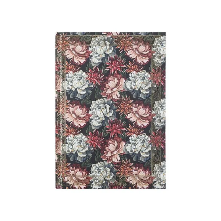 Oberthur Baroque - Cahier de notes - A5 (148 x 210 mm) - 100 feuilles / 200 pages - papier ivoire - doublé - fleurs - couverture rouge
