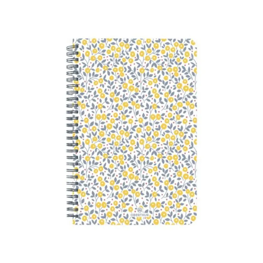 Oberthur Bilbao - Carnet de notes souple - B6 - ligné - 200 pages - fleurs