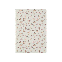 Oberthur Goya - Carnet de notes souple - A5 - ligné - 200 pages - petites fleurs fond beige