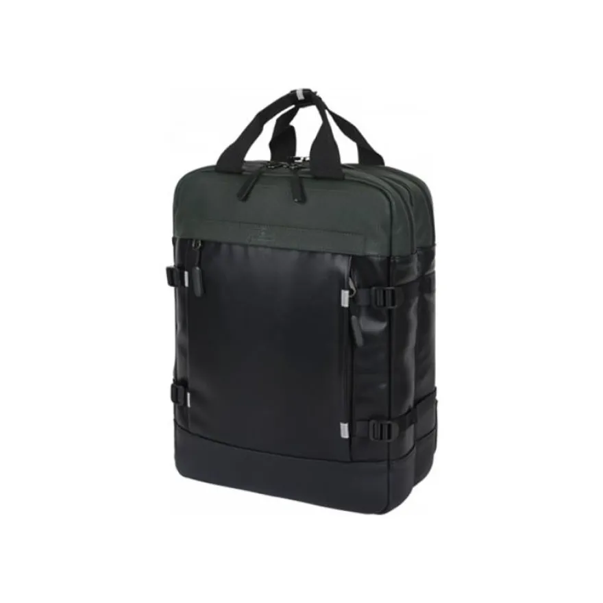 Oberthur Halifax - Sac à dos pour ordinateur portable - 15.6" - noir / vert