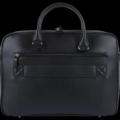 Oberthur Lisbonne - Sacoche Ordinateur 15,6'' Noir – Élégante et Fonctionnelle, Mix-Matière Tressé/Lisse, Sangle Trolley, Multiples Poches