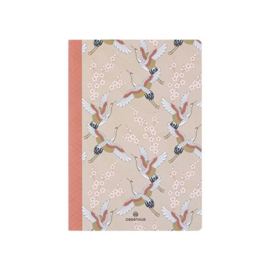 Oberthur Malaga - Cahier de notes - A5 (148 x 210 mm) - 100 feuilles / 200 pages - papier ivoire - doublé