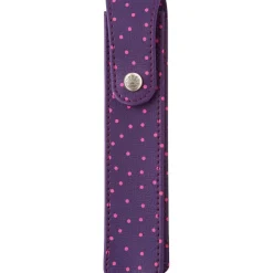 Oberthur Miss - Étui simple pour stylo - violet/pois fuchsia
