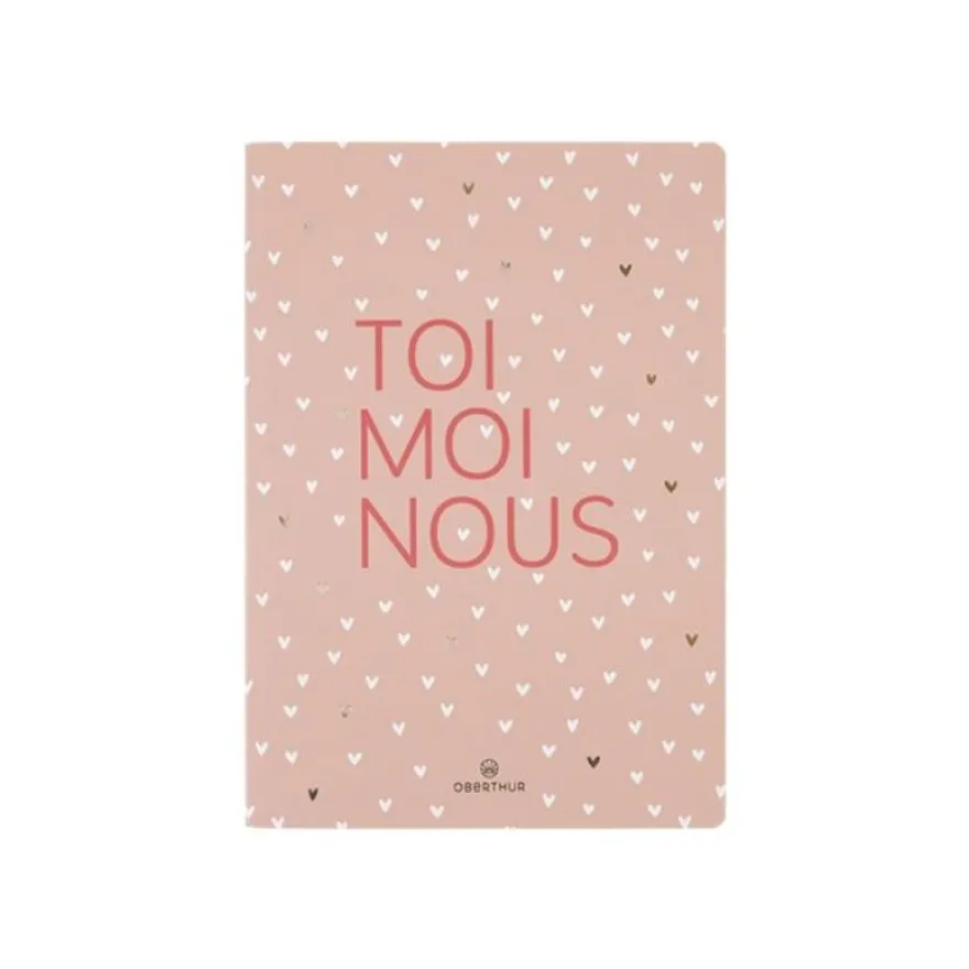 Oberthur Mots doux - Carnet de notes souple - A5 - ligné - 200 pages - toi moi nous