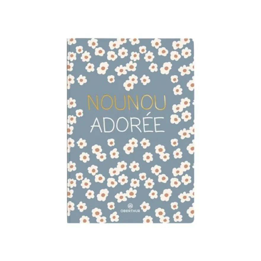 Oberthur Mots doux - Carnet de notes souple - A5 - ligné - 200 pages - nounou adorée
