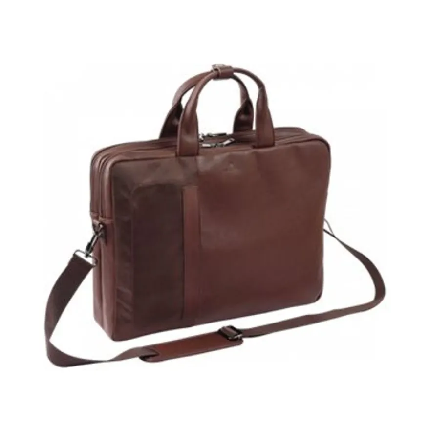 Oberthur Oregon - Sacoche pour ordinateur portable - 17.3" - brun