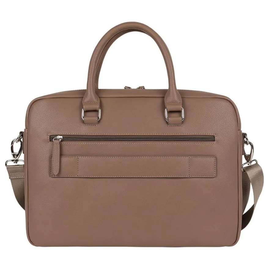 Oberthur Sofia - Sacoche pour ordinateur portable 15,6" - 2 compartiments - taupe