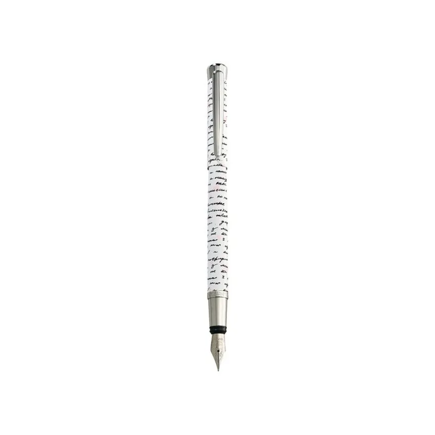 Oberthur Syllabe - Parure stylo à bille et sylo plume blanc