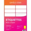 Office Star - 100 Étiquettes jaune fluo - 210 x 297 mm