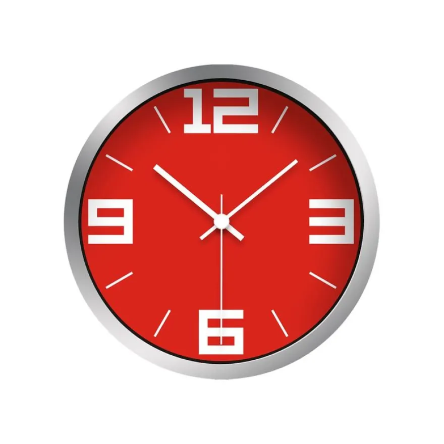 OfficePro Iris - Horloge - quartz - 30 cm - rouge
