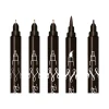 ONLINE Black Lettering - ensemble de stylo-brosse et crayon fin - noir - 5 pièces