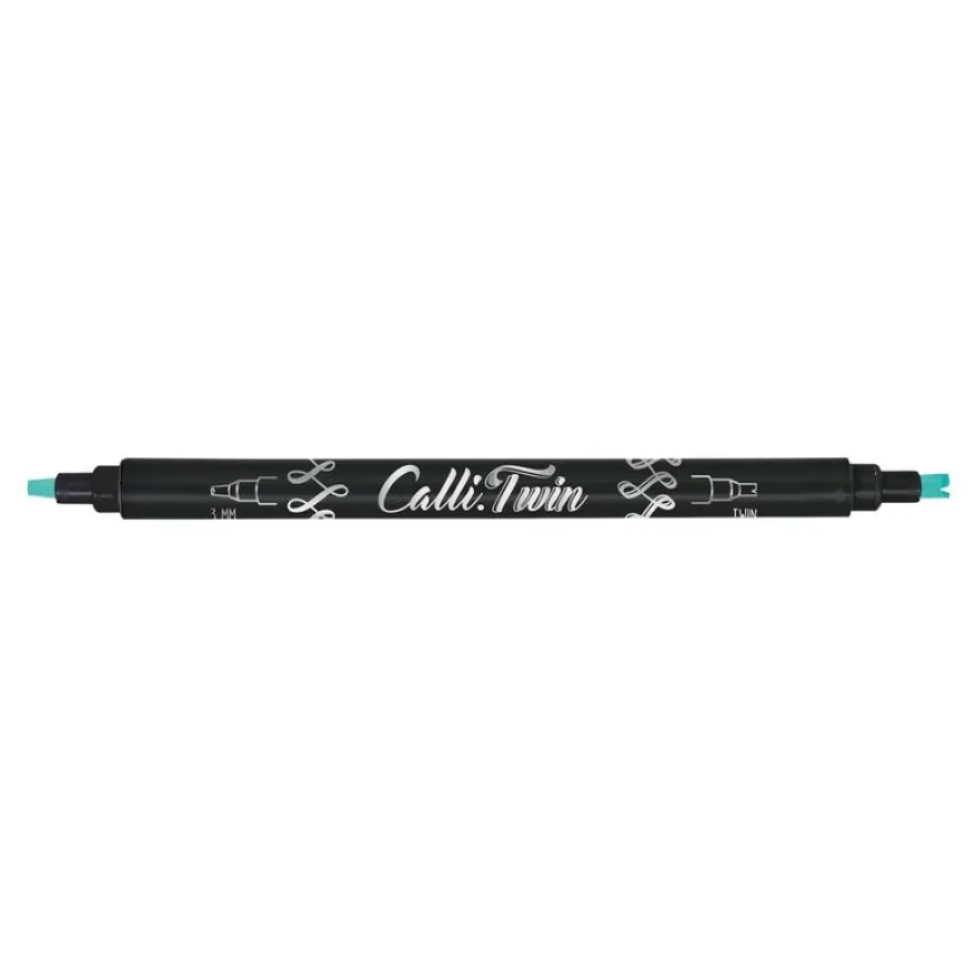 Online Calli Twin - Stylo pinceau à double embout - feutre de calligraphie - vert menthe