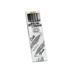 Online Calli.Brush Grey Edition - 5 Stylos pinceaux à double embout - couleurs grises assorties