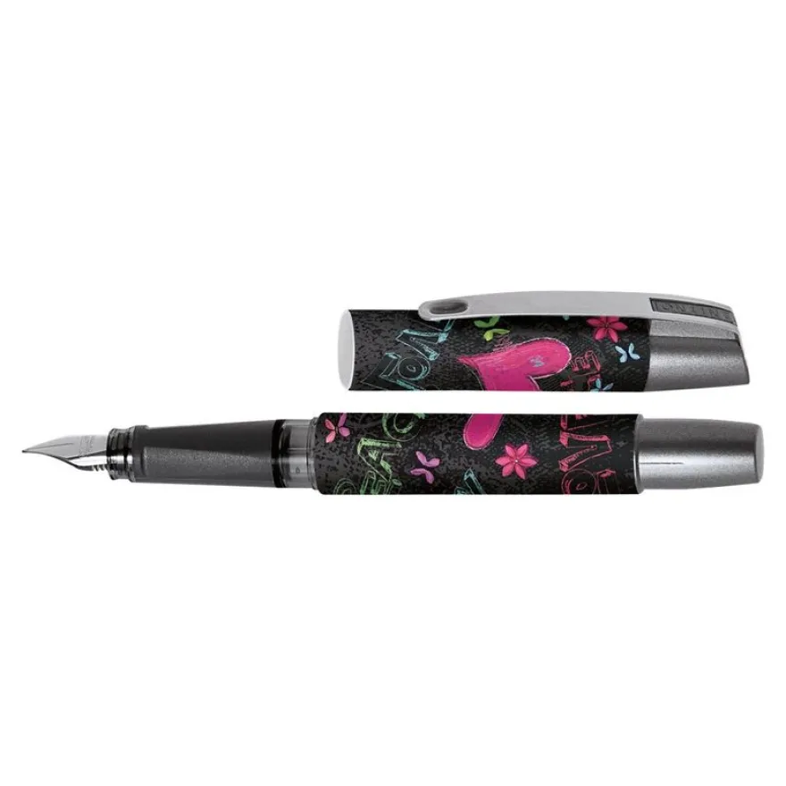 Online Campus - Stylo plume pour gauchers - Be happy