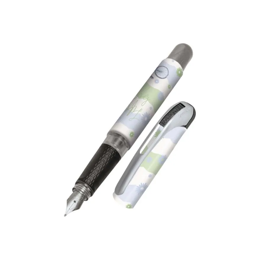 ONLINE College - Stylo plume - life is beautiful - bleu - 0.5 mm - pointe moyenne