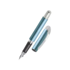 Online College Metallic - Stylo plume bleu