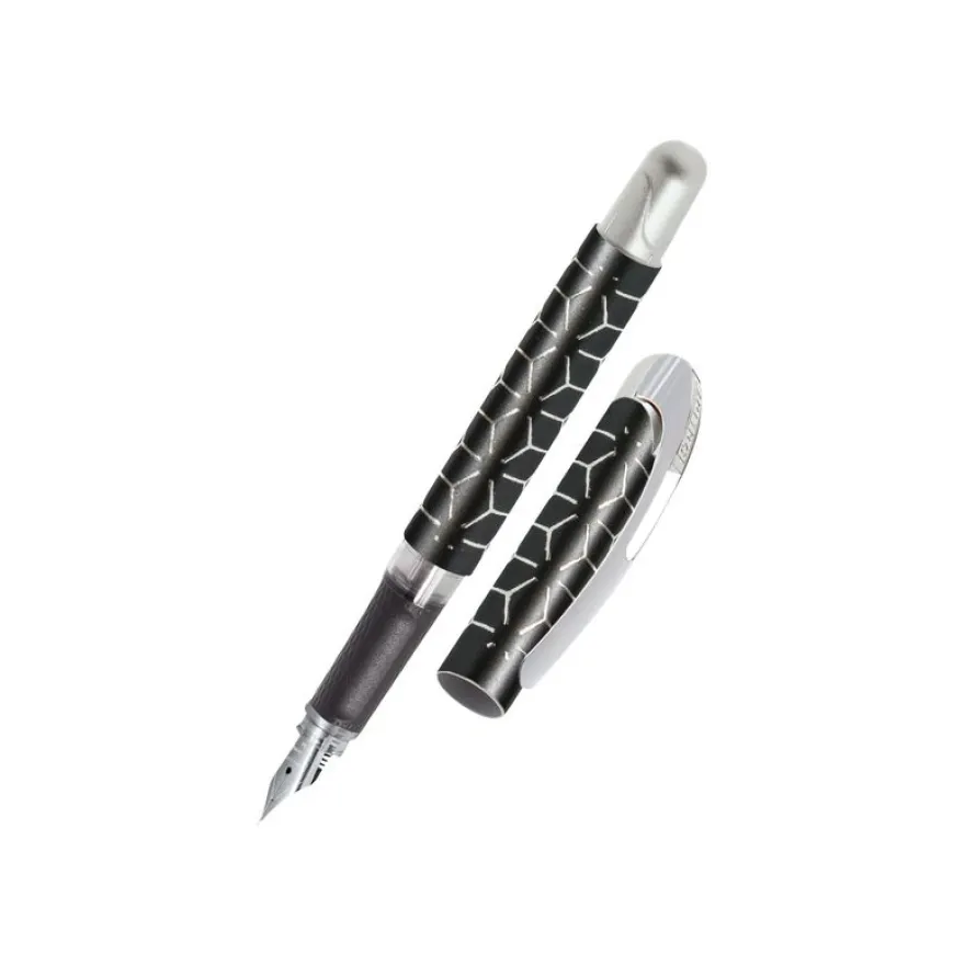Online College Style - Stylo plume - noir/argent