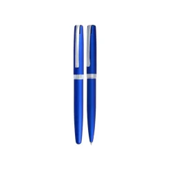 Online Eleganza - Parure stylo à bille/stylo plume - bleu satin