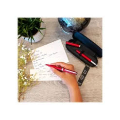 Online Eleganza - Parure stylo à bille/stylo plume - rouge satin