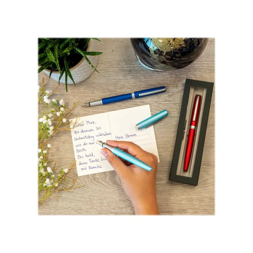Online Eleganza - Stylo plume - rouge satin