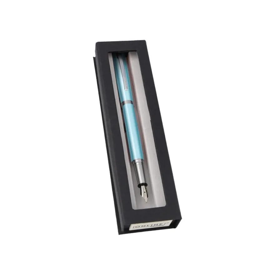 Online Eleganza - Stylo plume - turquoise satin