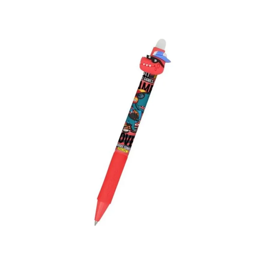 ONLINE magiXX Fun - Roller effacçable - dino red - bleu - 0.7 mm