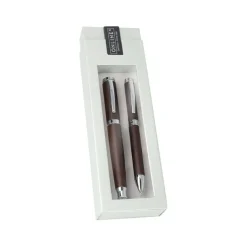 Online Nature Style - Parure de stylo plume et stylo à bille - bois noir