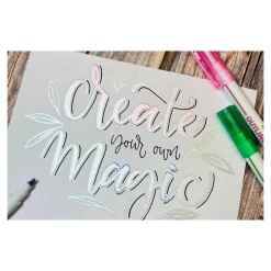ONLINE Outline - Marqueur - 6 couleurs dans un étui avec effet pailleté