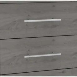 Option 2 tiroirs plats pour console Steely - imitation chêne gris