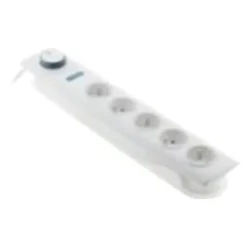 otio - Multiprise parafoudre 5 prises avec interrupteur - blanc